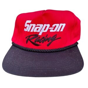 Snap On Racing Hat Cap Red Black Official Licensed Swingster Vintage 100% cotton
